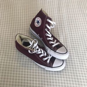 SOLD Burgundy High Top Converse
